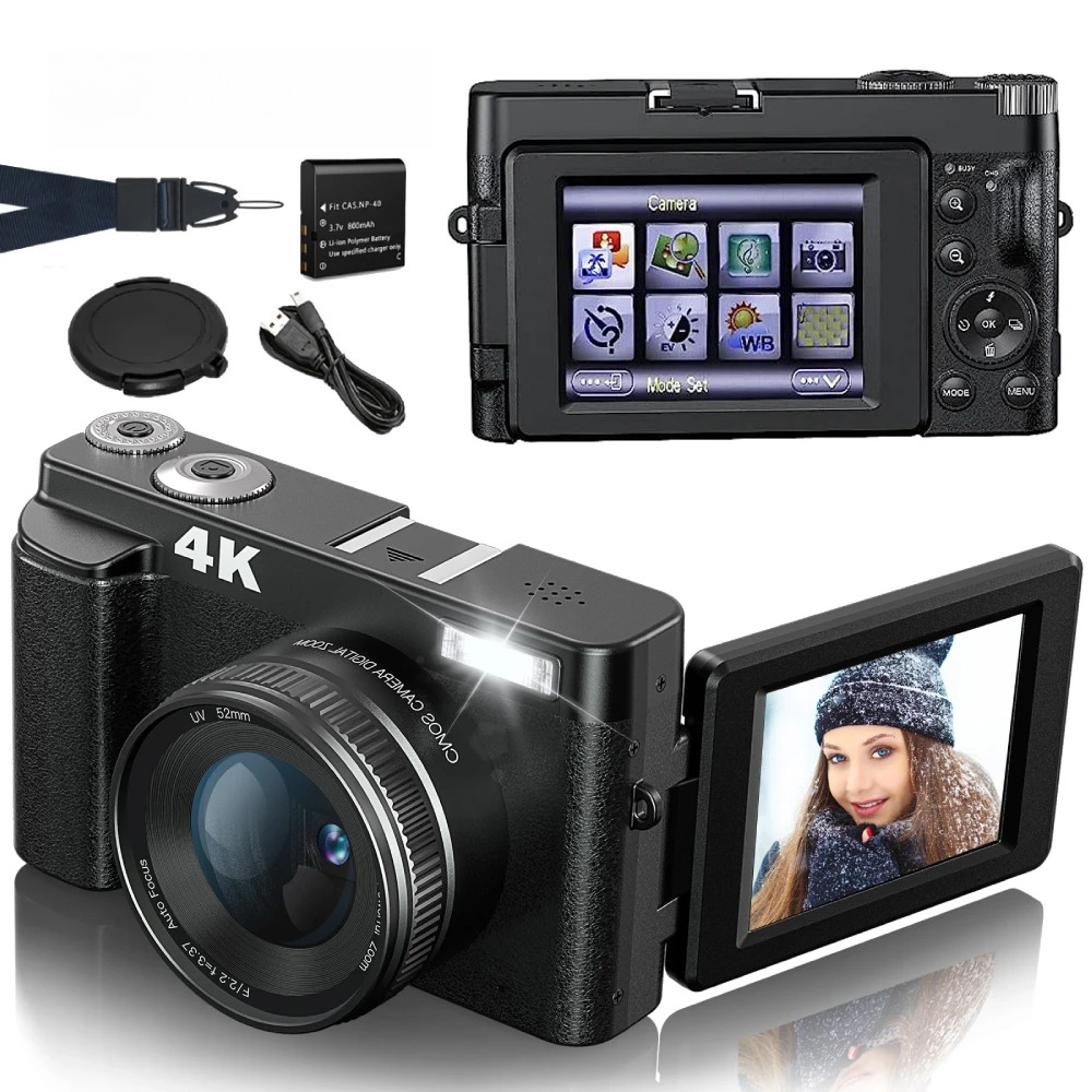 Photography Nature Images - Videocamera Compatta 4K 48MP per Vlogging,