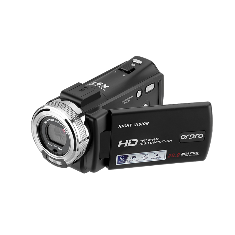 Photography Prompt - Ordro V12 Videocamera Vlog Videocamera digitale