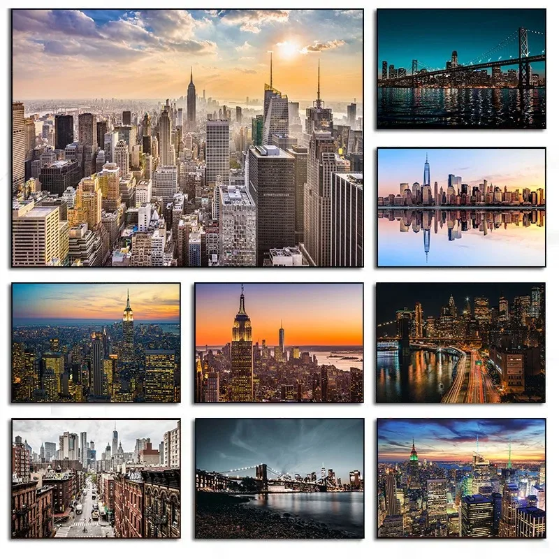 Photography New York - New York City Night Skyline Paesaggio