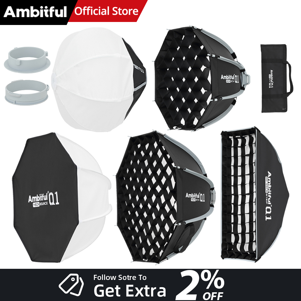 AMBITFUL Q1 Mini Softbox Octa  - Beauty Dish Softbox recensione e prezzo