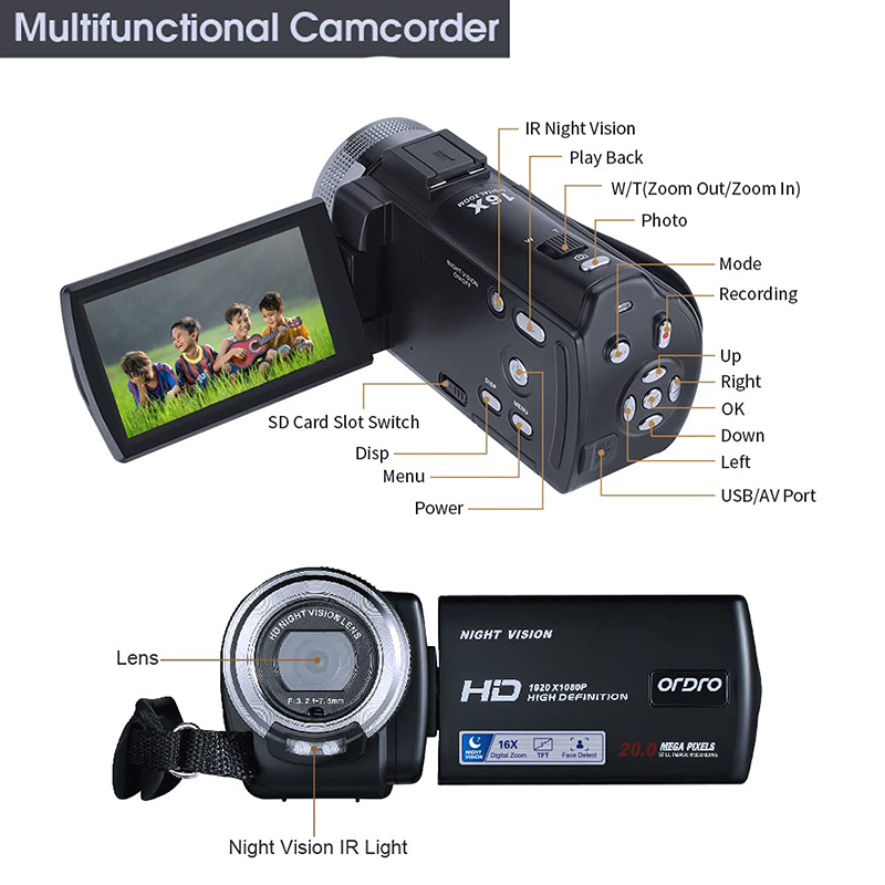 Ordro V12 Videocamera Vlog Vid - Photography Prompt recensione e prezzo