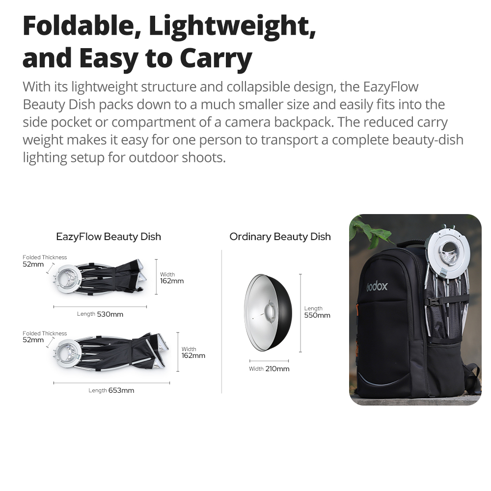 Nuovo Godox EazyFlow Beauty Di - Beauty Dish Softbox recensione e prezzo