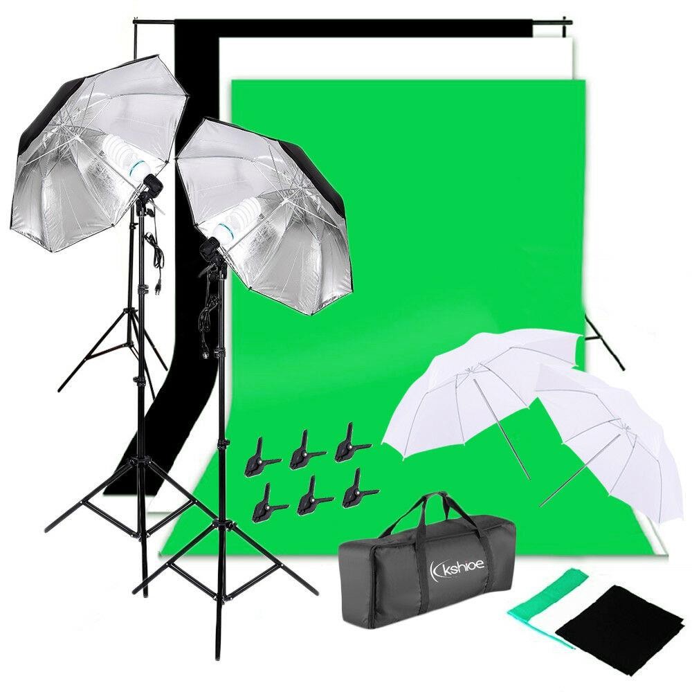 Kit di illuminazione per studi - Photography Umbrella Lighting Kit recensione e prezzo